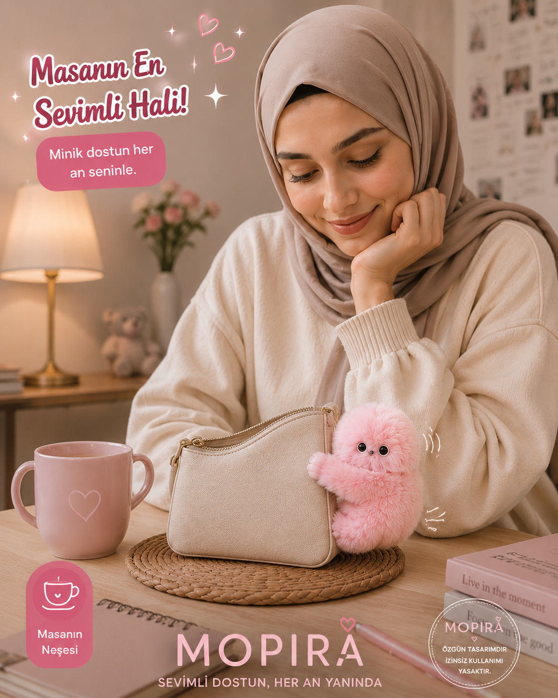 Sevimli Peluş Hareketli Çanta Arkadaşı