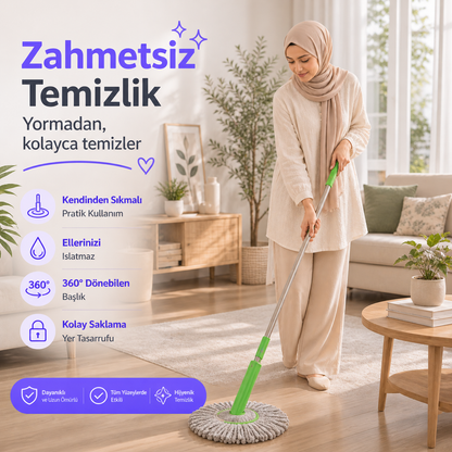 Mopira Yeni Nesil Kendinden Sıkmalı Akıllı Mop