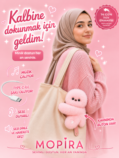 Sevimli Peluş Hareketli Çanta Arkadaşı
